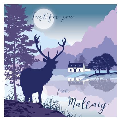 AYT31 Stag and Cottage by Loch