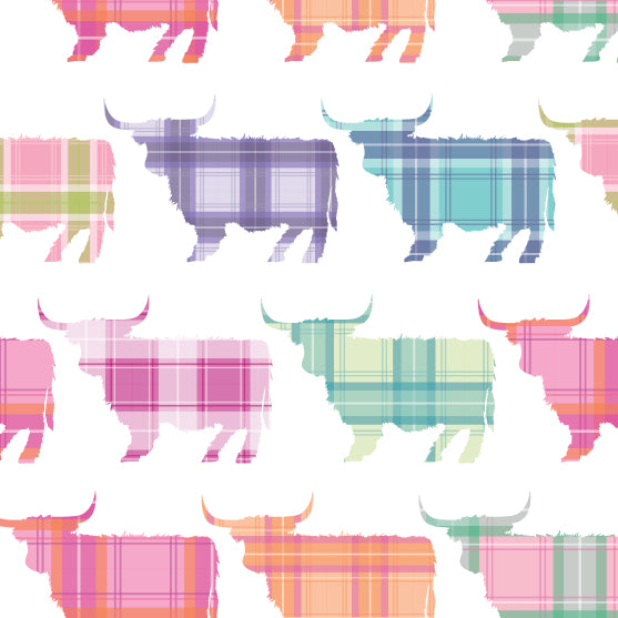 GW21 Tartan Cows Giftwrap