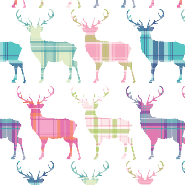 GW26 Tartan Stags Giftwrap