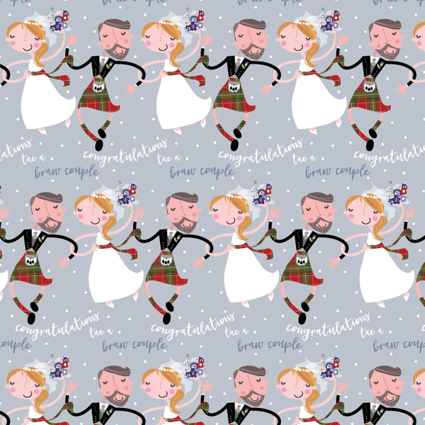 GW39 Braw Couple Giftwrap