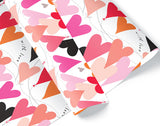 GW50 Pink Heart with love giftwrap