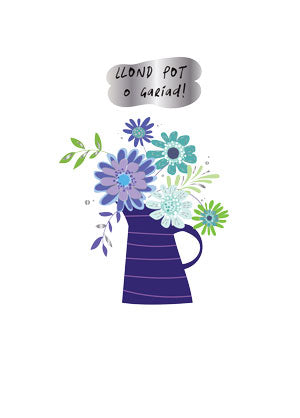 WSS15 LLOND POT o gariad- Flowers in Jug