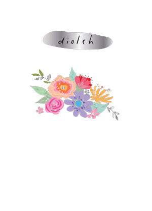 WSS34 Diolch Thank You Floral