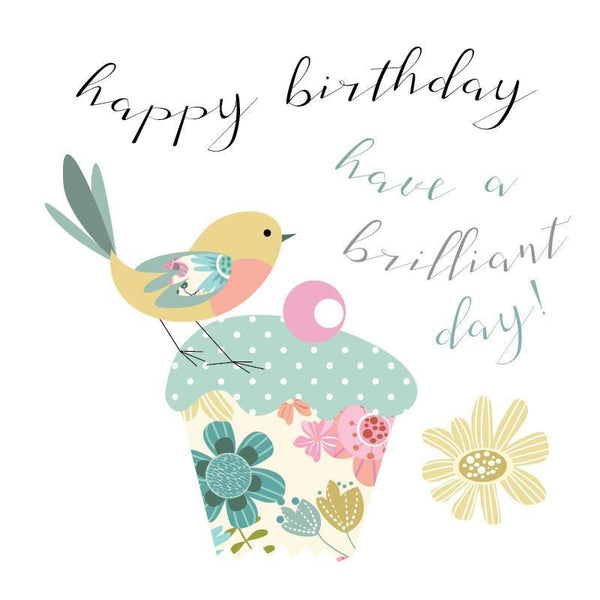 BG42 Happy Birthday Bird and Cake