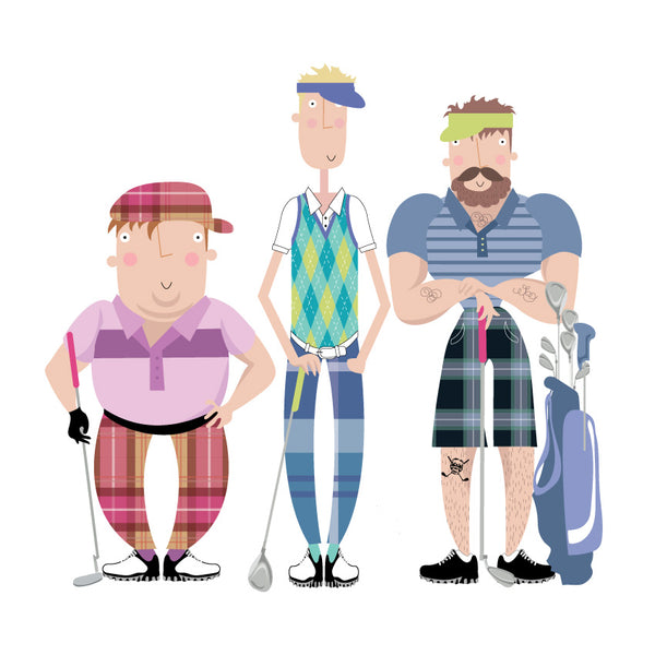 PT67 Male Golfers Print