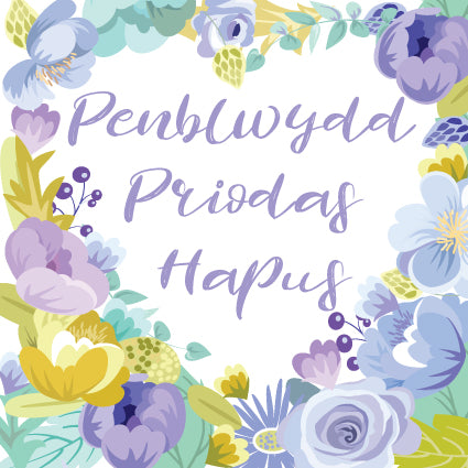 TB15 WELSH Penblwydd Priodas Hapus - Anniversary