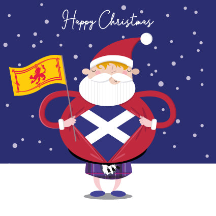 TUX21  Santa with Saltire Scotland