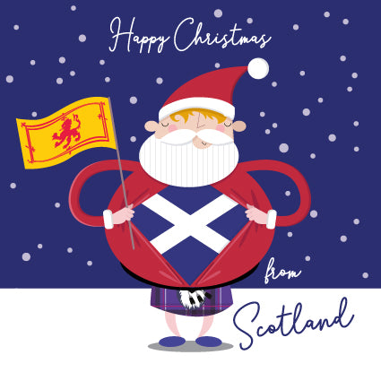 TUX21 TOWN  Santa with Saltire Scotland
