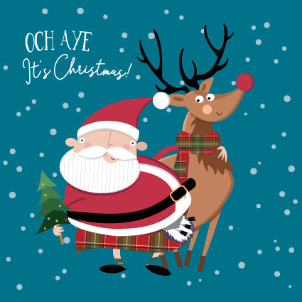 TUX25 Santa and Stag SCOTTISH