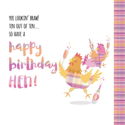 WB08 Happy Birthday Hen